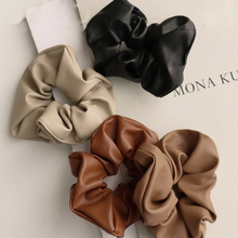 Load image into Gallery viewer, Leather Hair Tie Scrunchies
