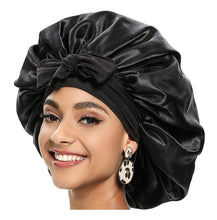 Load image into Gallery viewer, Oversized Satin Tie Bonnet
